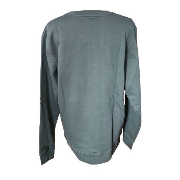 Cool Creative Ladies Green Post Less Live More Crewneck Sweatshirt - Size Medium - Picture 4 of 7